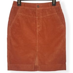 Free People Retro Burnt Orange Corduroy Skirt 26